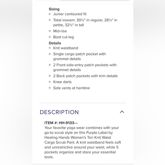 Healing Hands pink scrub set - Picture 5 of 5